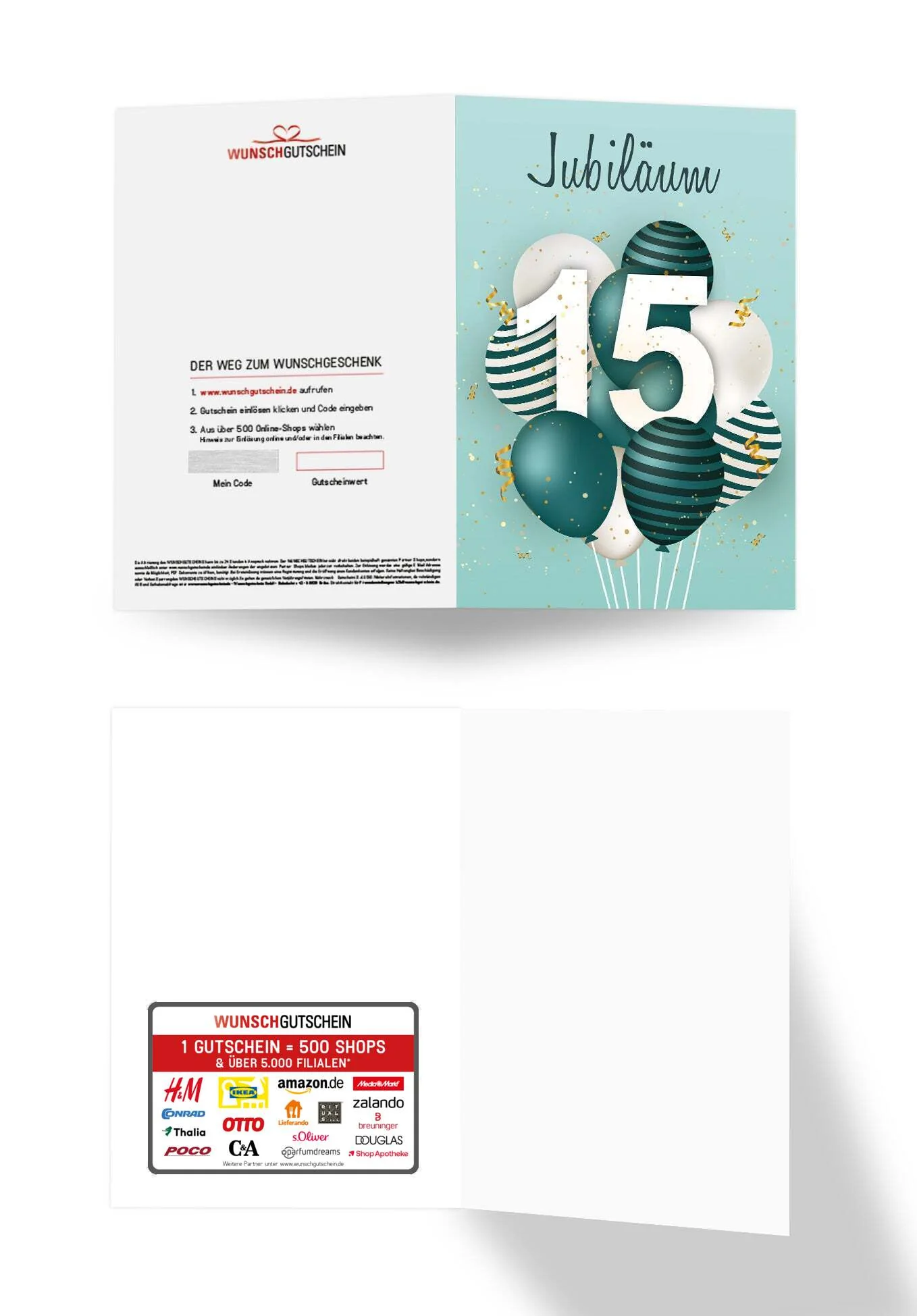15 Jahre Jubiläum - Ballons Grün PDF - Image 3