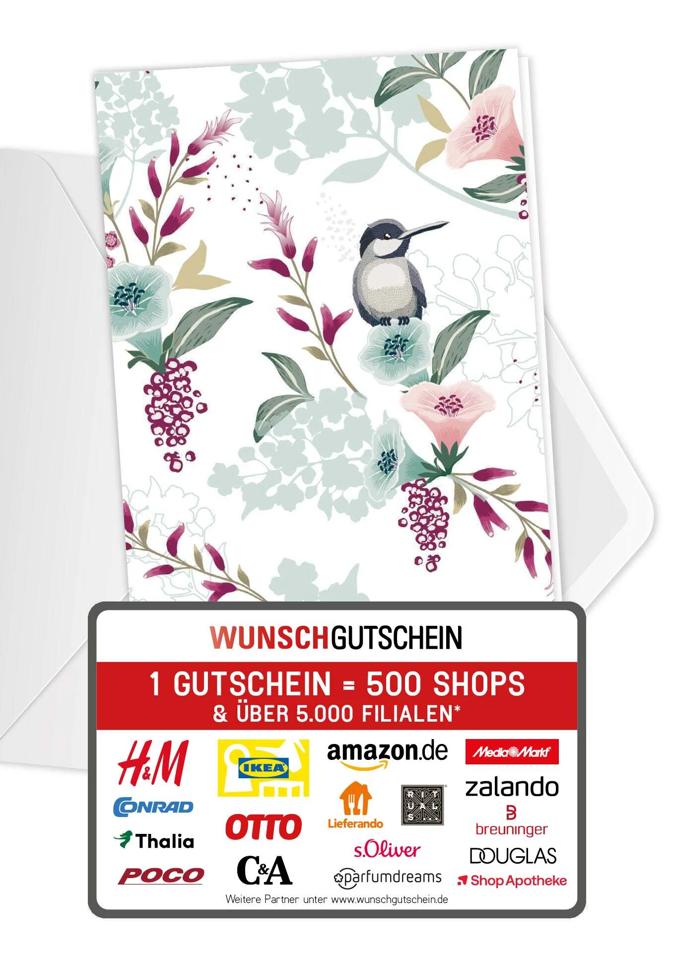 Blumen mit Vogel PDF
