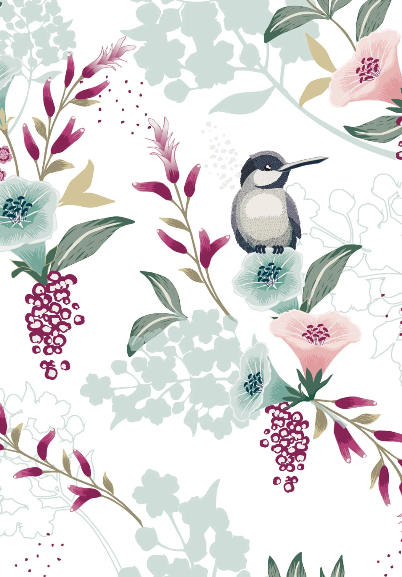 Blumen mit Vogel PDF - Image 2