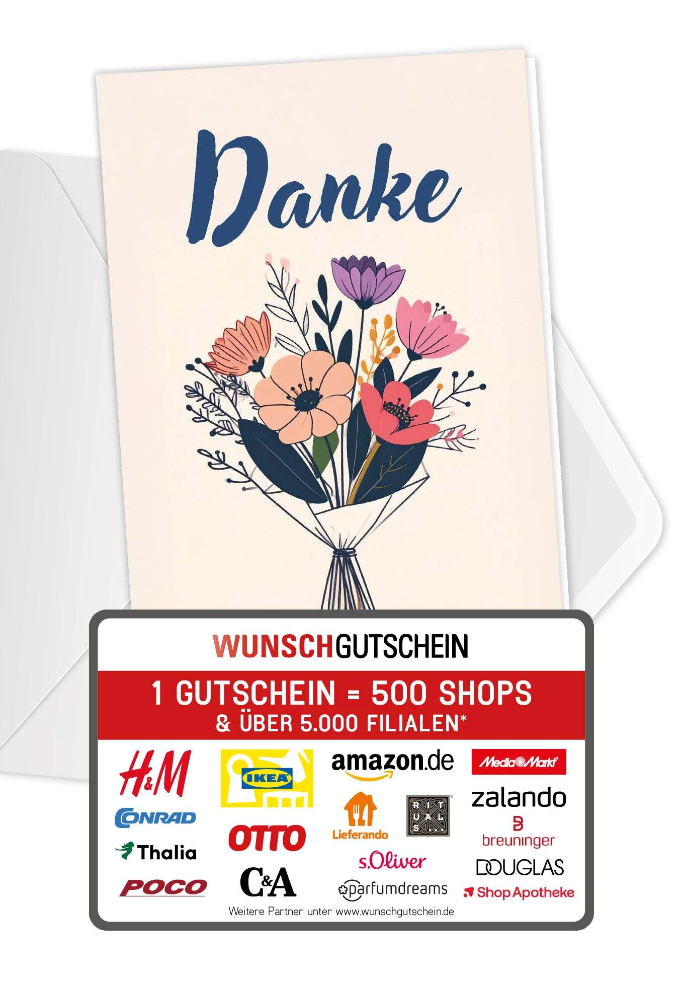 Danke - Blumenstrauß Beige PDF