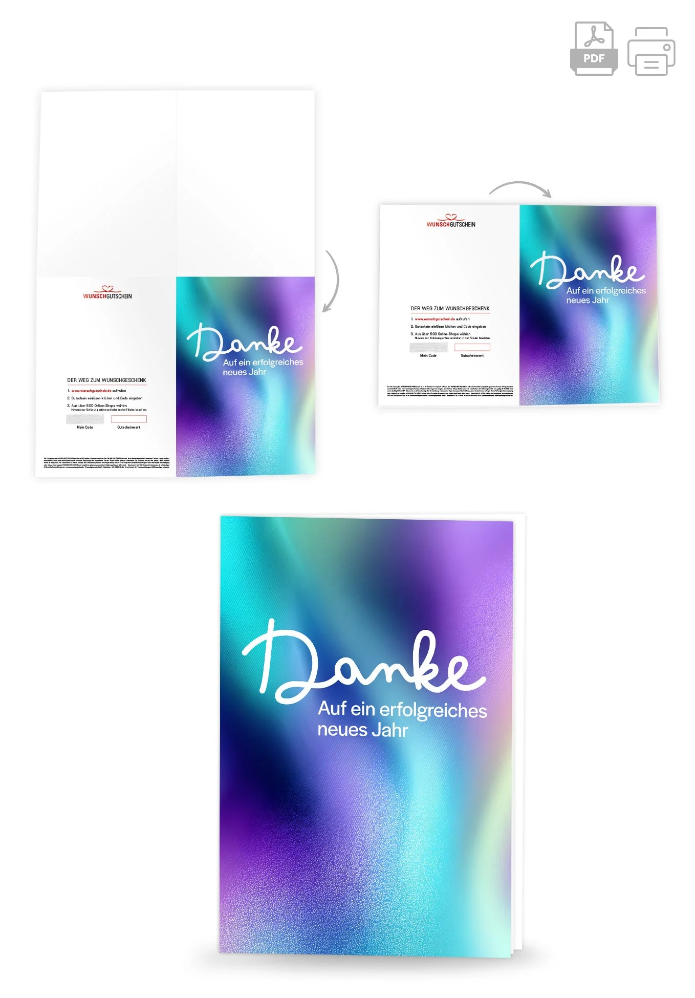 Danke erfolgreiches neues Jahr - Lila Blau PDF - Image 4