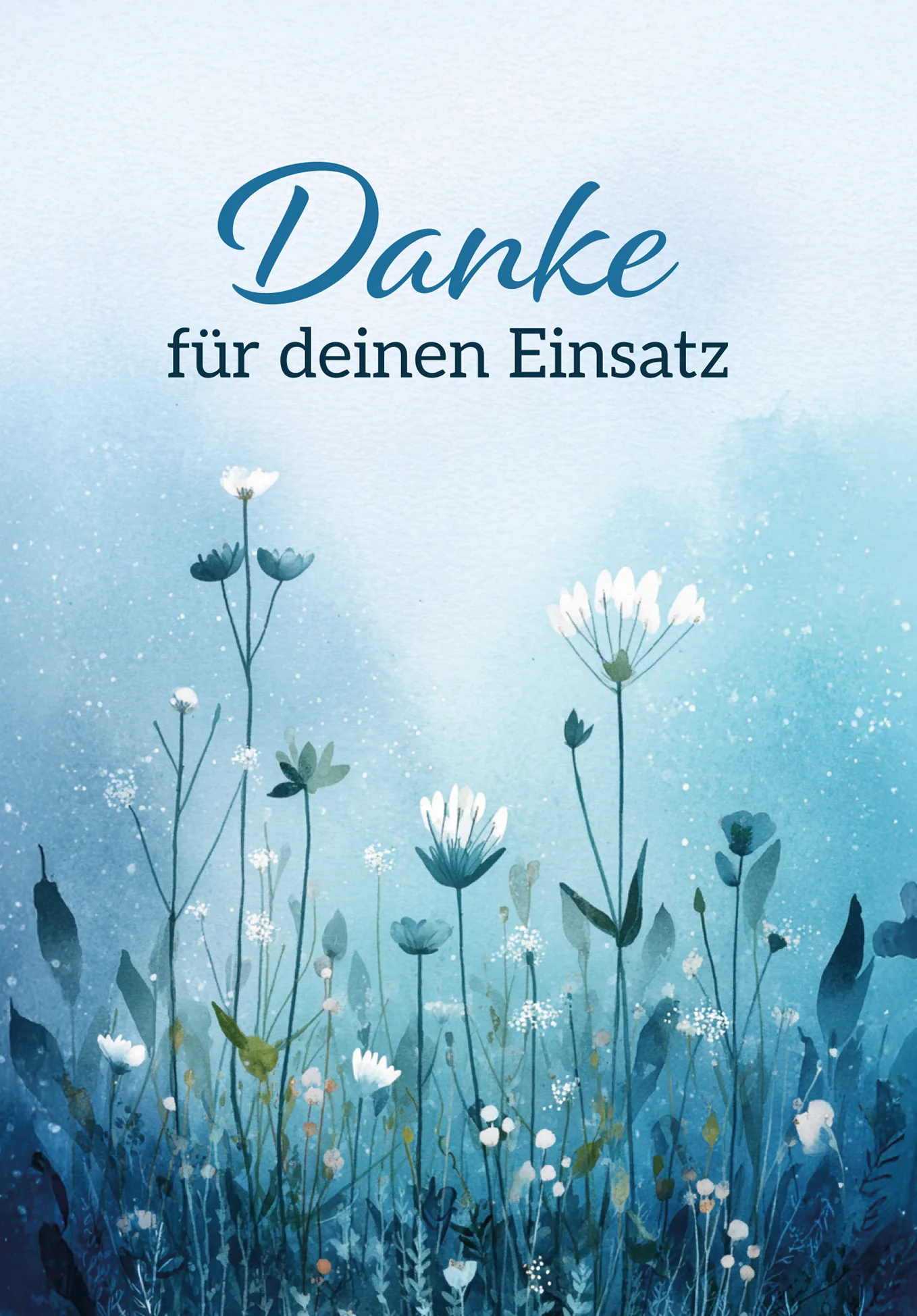 Danke für deinen Einsatz - Blumen Blau - Image 2