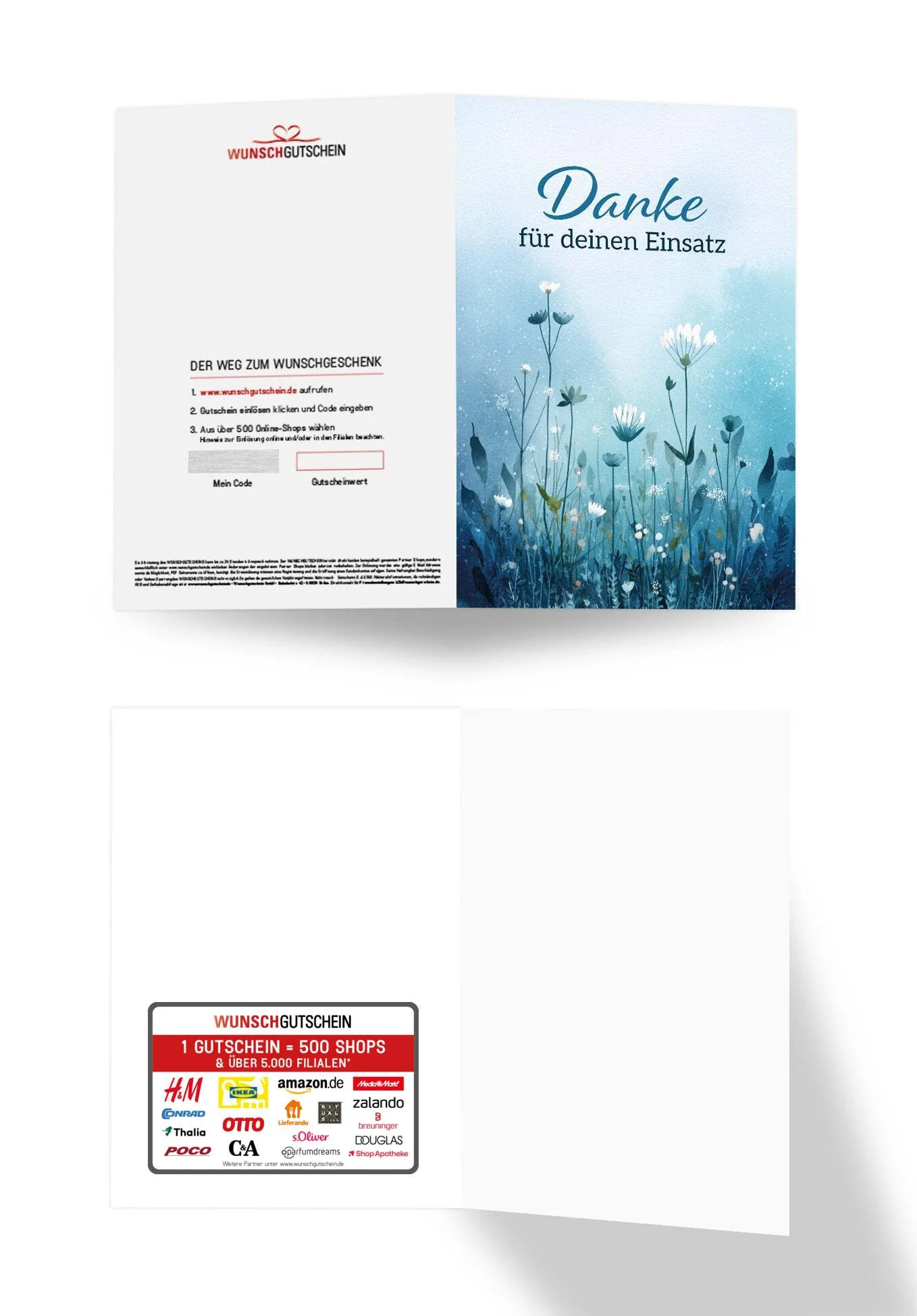 Danke für deinen Einsatz - Blumen Blau - Image 3