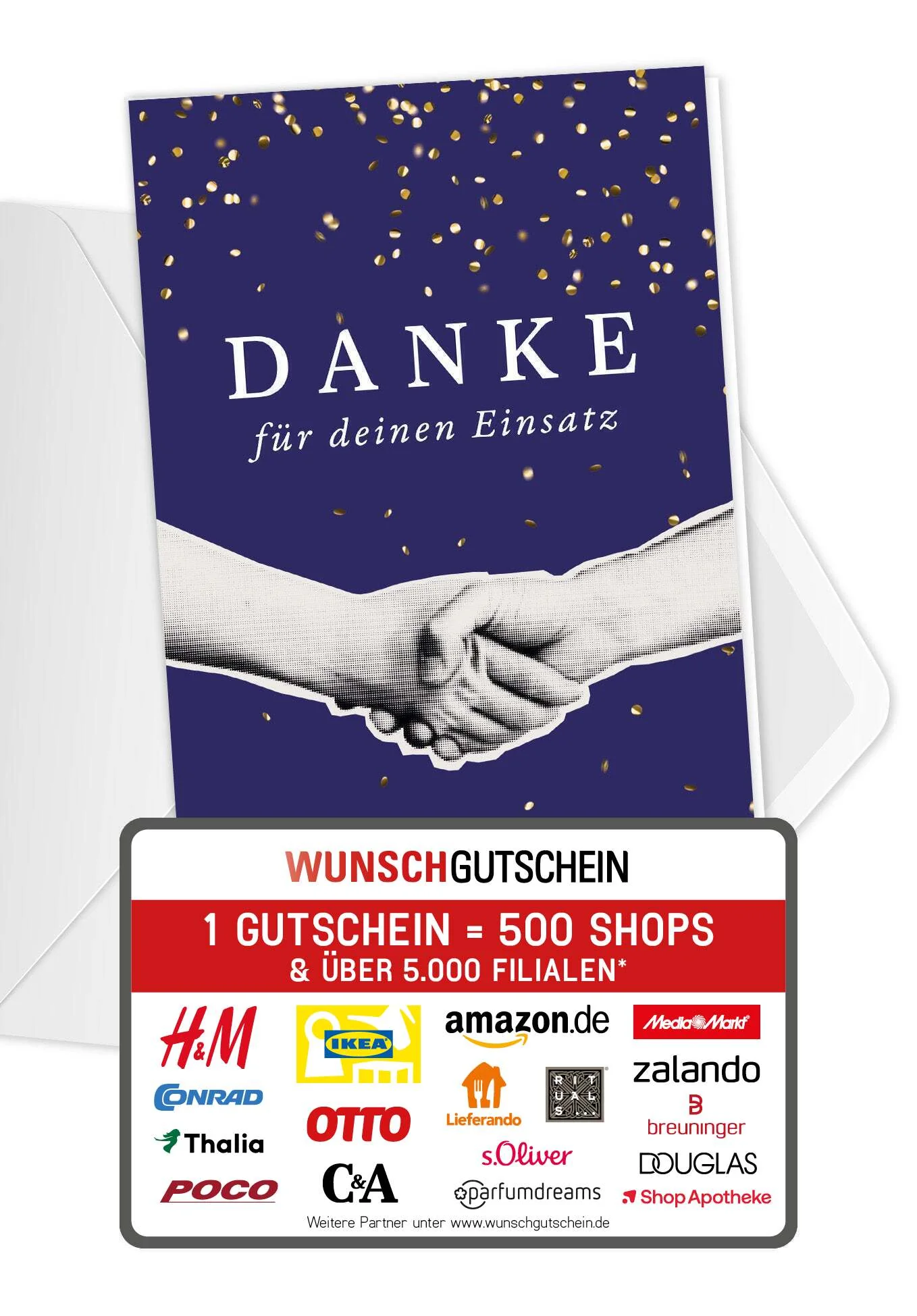 Danke für deinen Einsatz - Handschlag Blau PDF