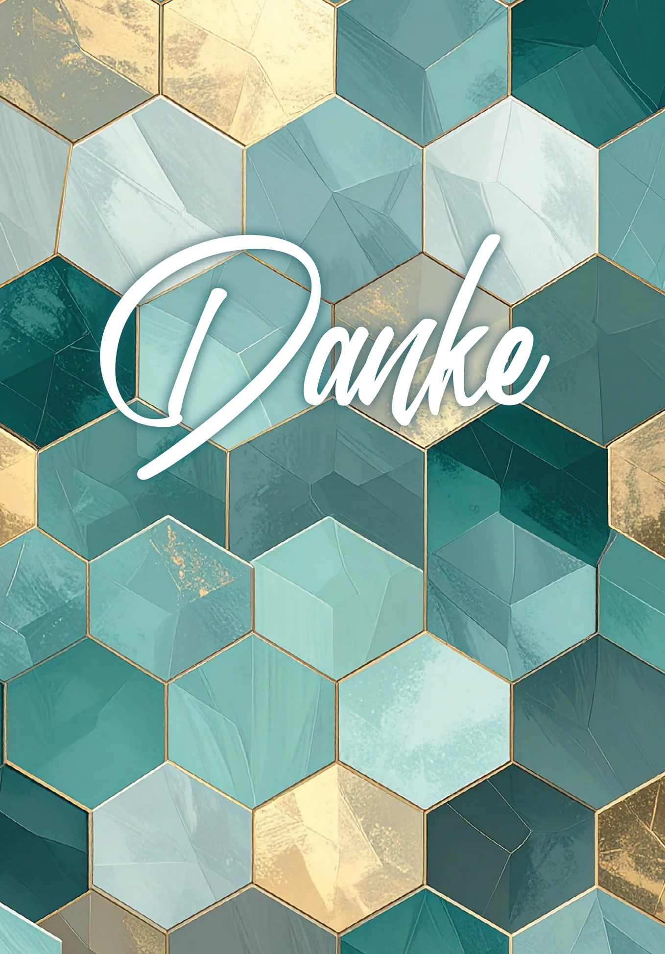 Danke - Muster Grün Gold - Image 2