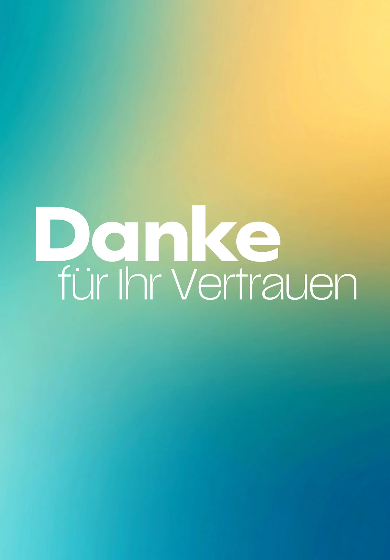 Danke Vertrauen - Türkis Gelb - Image 2
