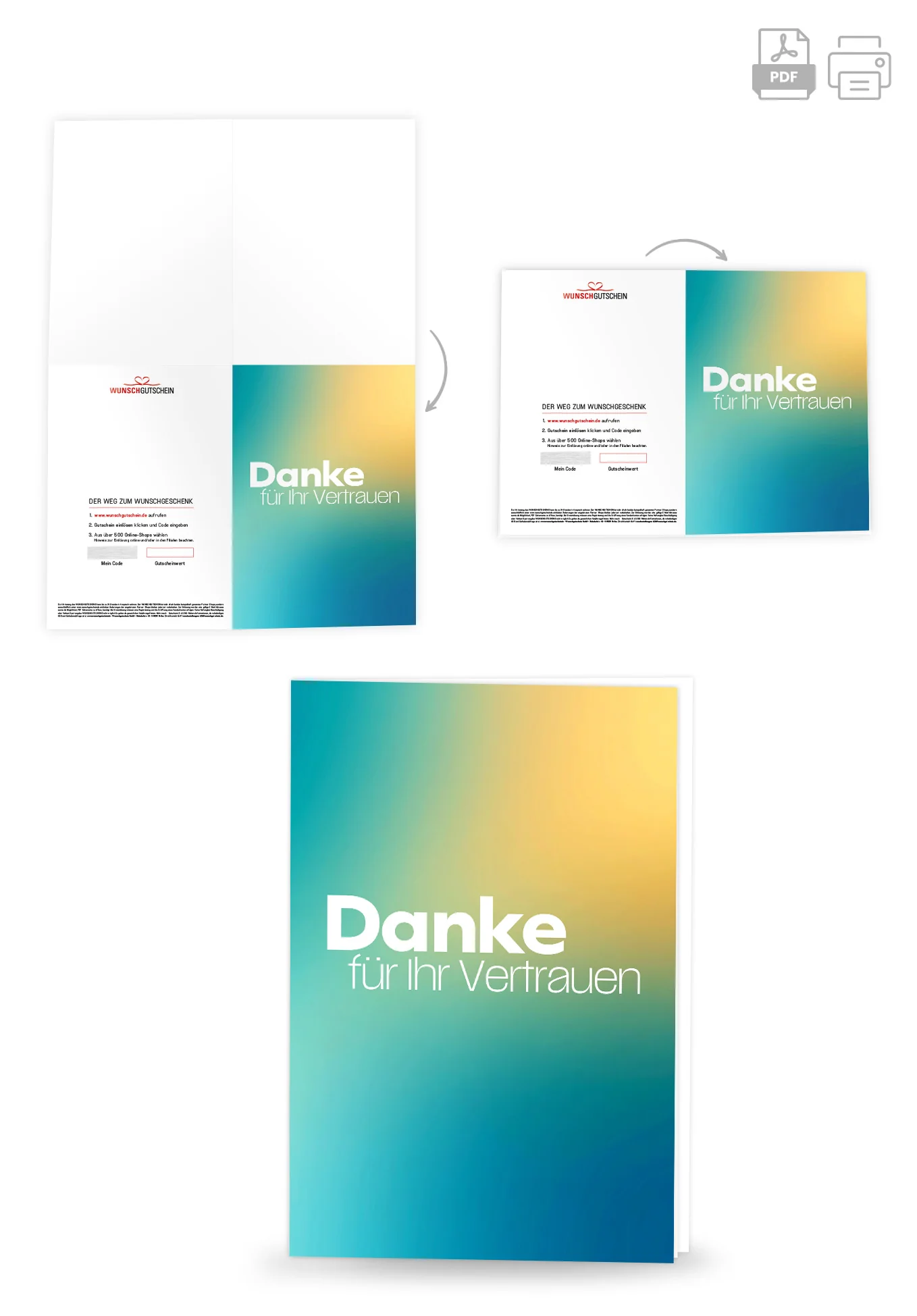Danke Vertrauen - Türkis Gelb - Image 4