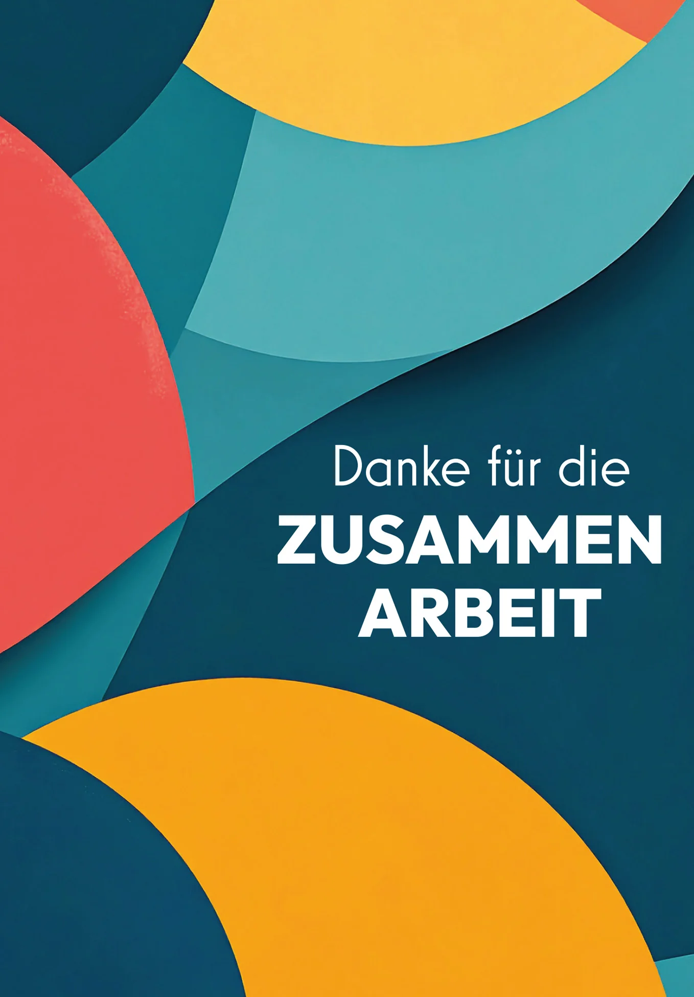 Danke Zusammenarbeit - Bunte Formen - Image 2