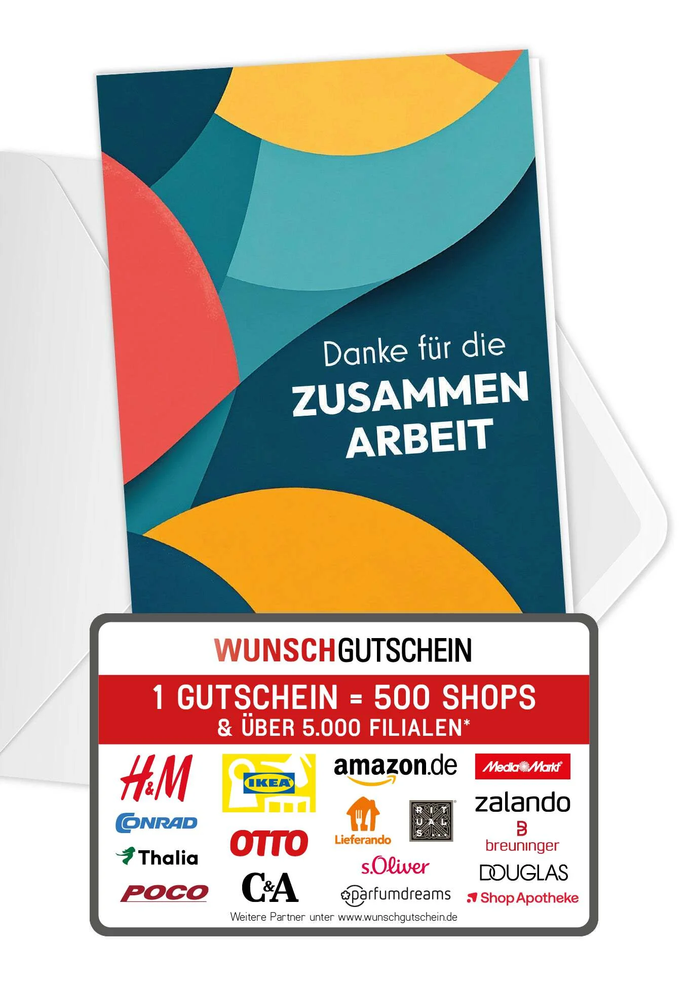 Danke Zusammenarbeit - Bunte Formen PDF