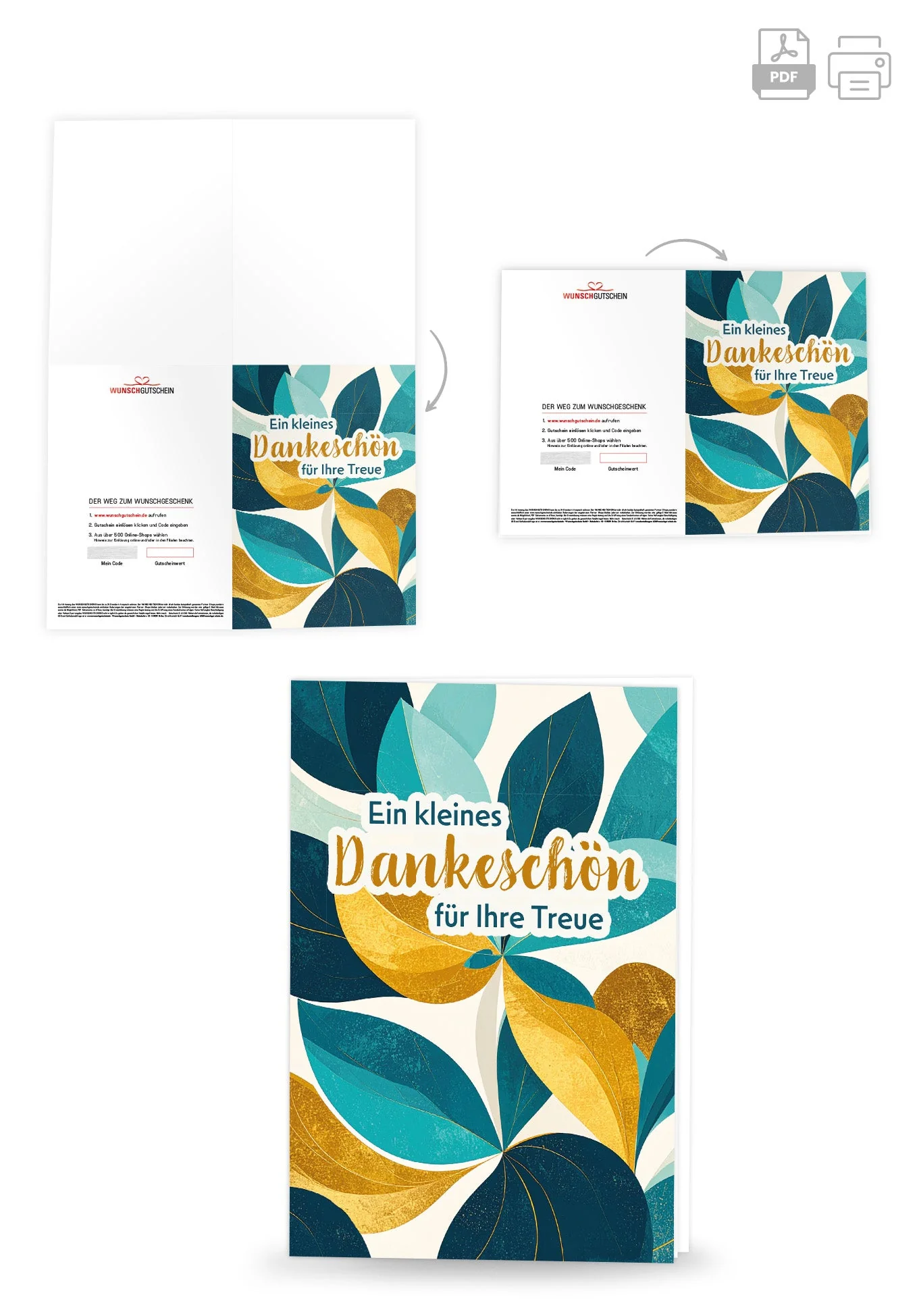 Dankeschön für Ihre Treue - Blätter Muster PDF - Image 4
