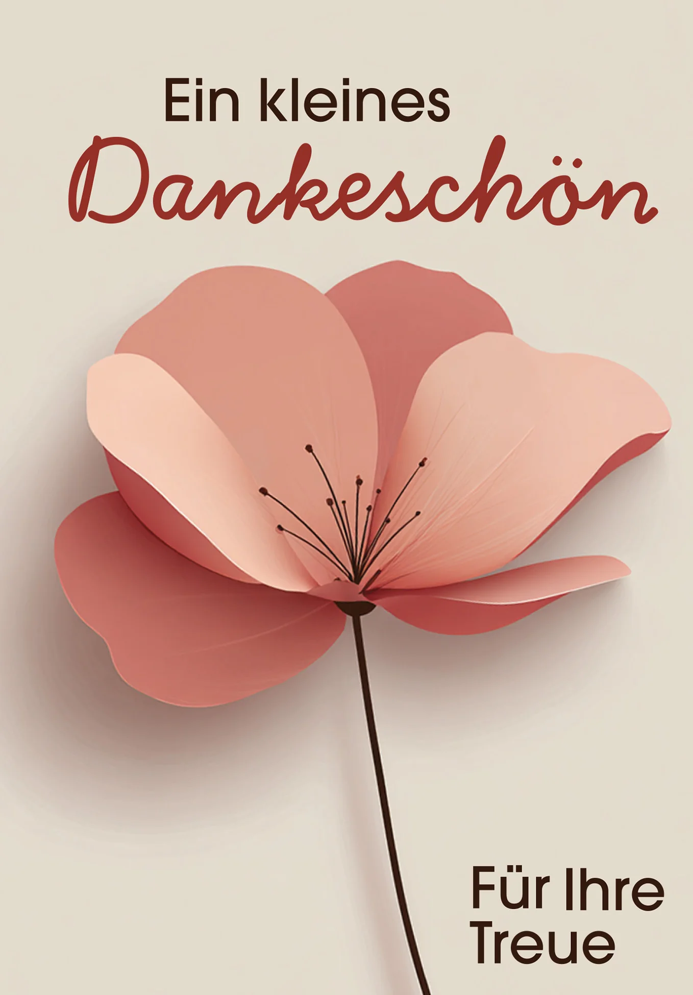 Dankeschön für Ihre Treue - Blume Beige - Image 2