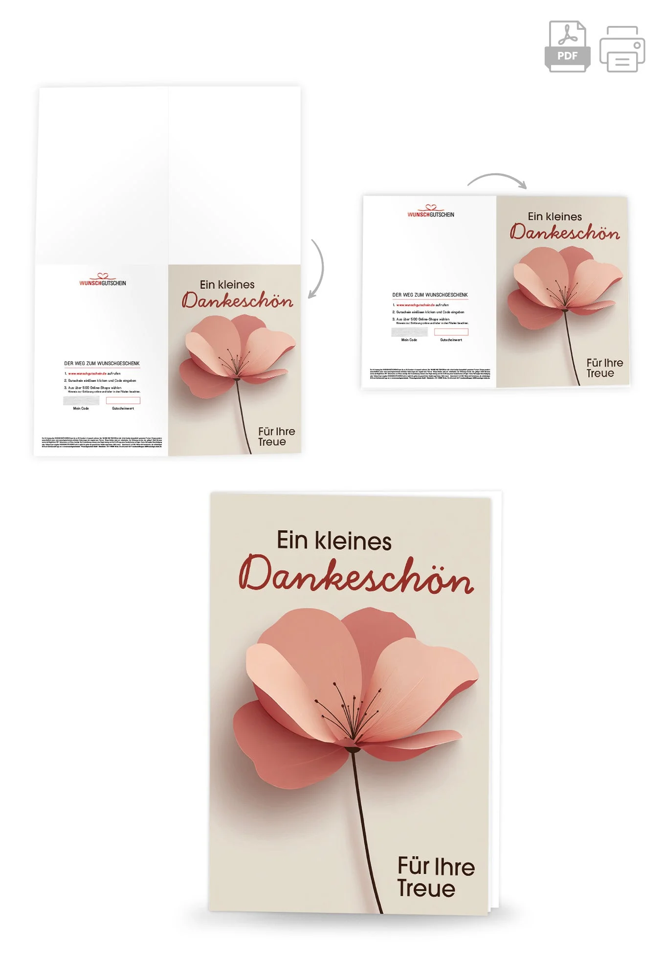 Dankeschön für Ihre Treue - Blume Beige PDF - Image 4