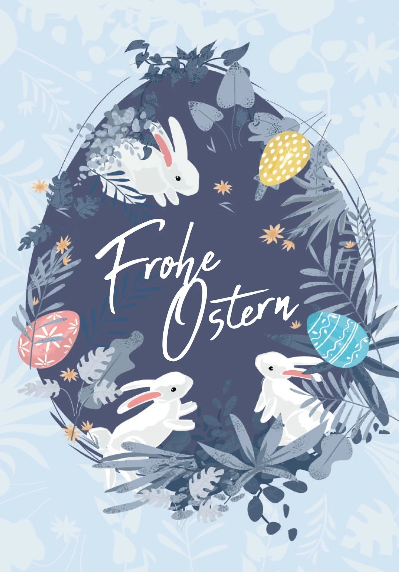 Frohe Ostern - Ei auf Blau - Image 2