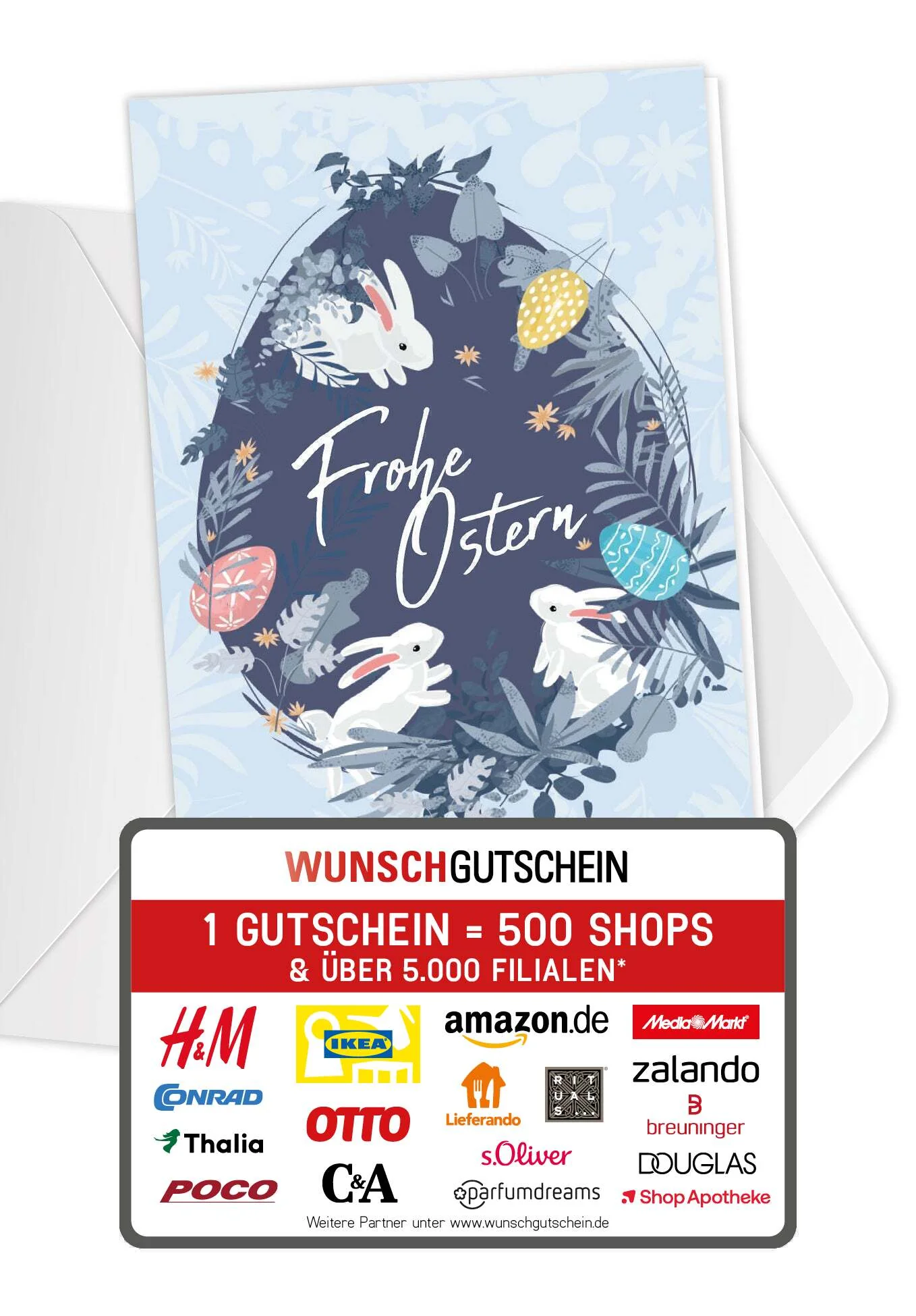 Frohe Ostern - Ei auf Blau PDF