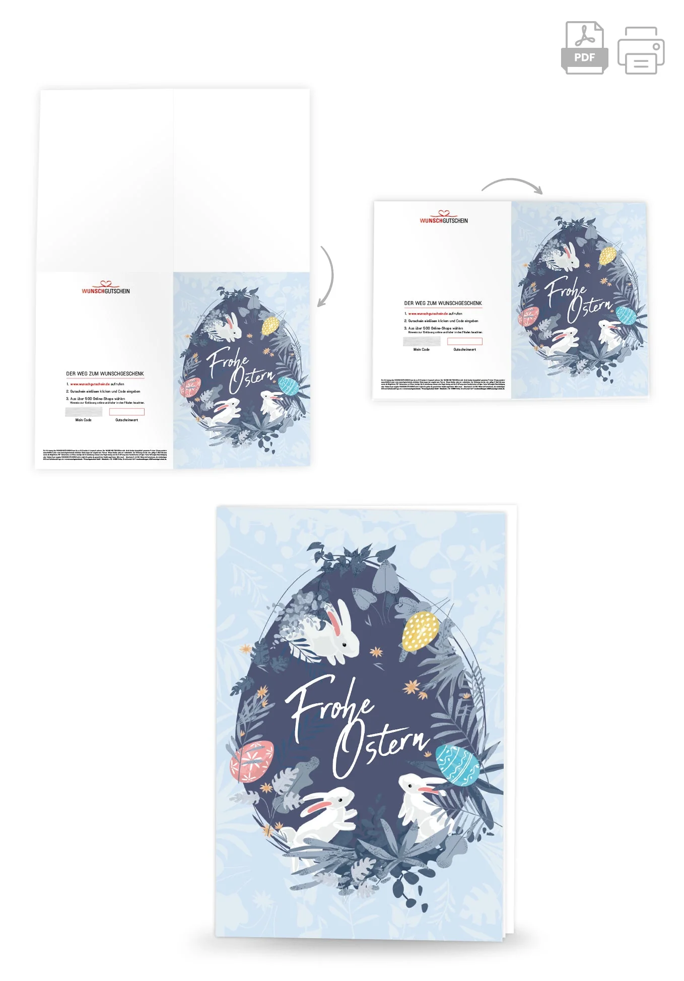 Frohe Ostern - Ei auf Blau PDF - Image 4