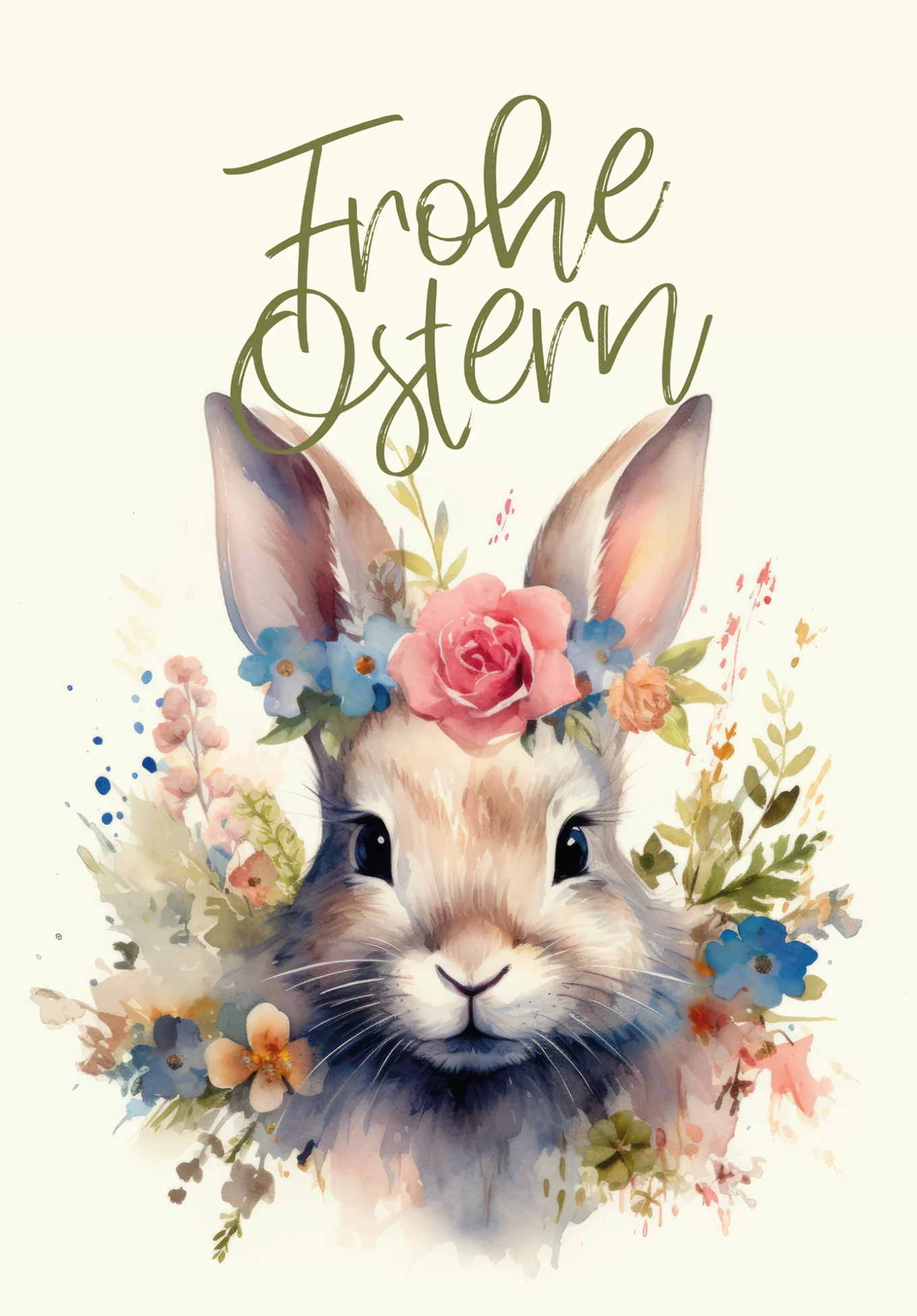 Frohe Ostern - Hase Blumen PDF - Image 2