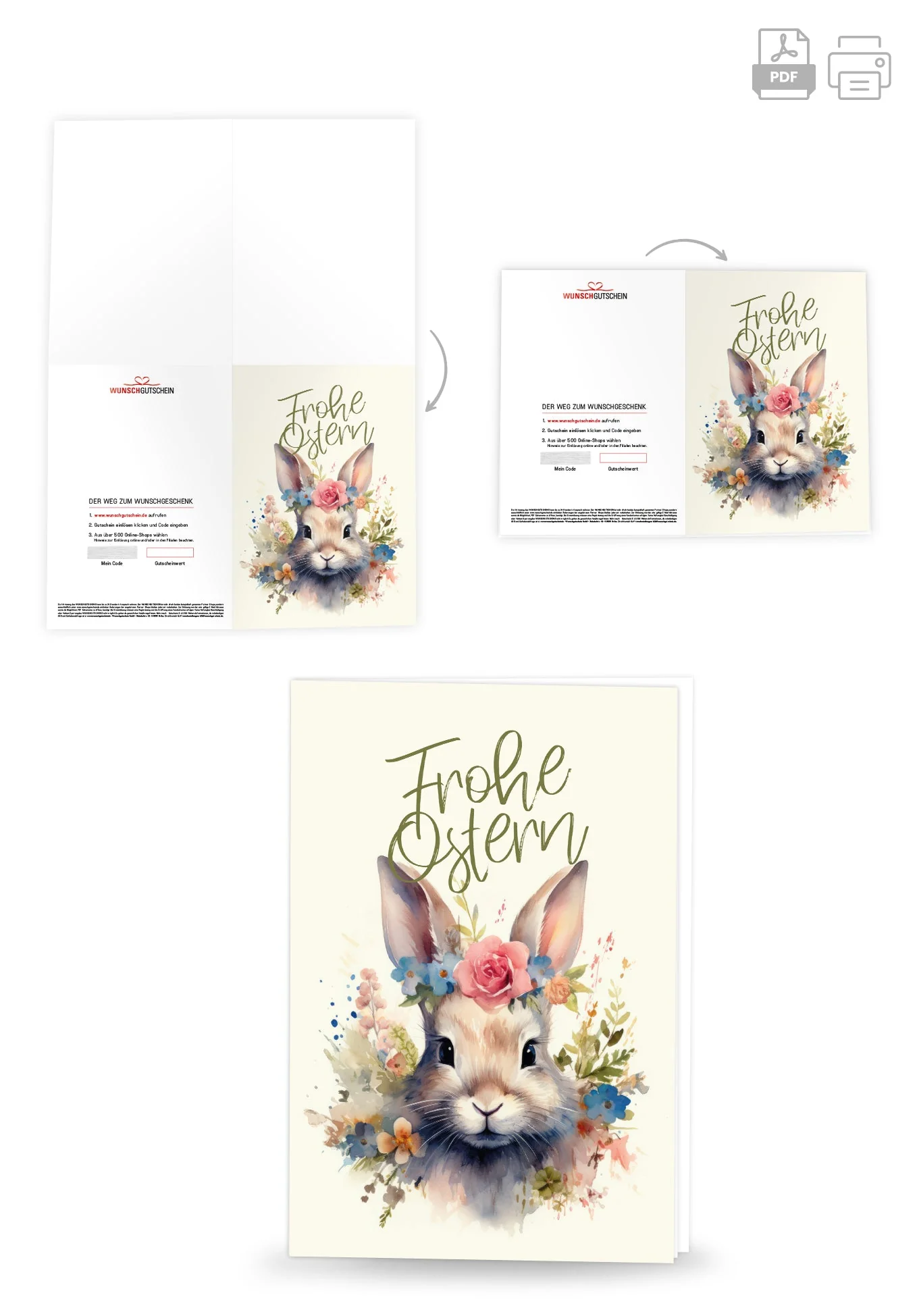 Frohe Ostern - Hase Blumen PDF - Image 4