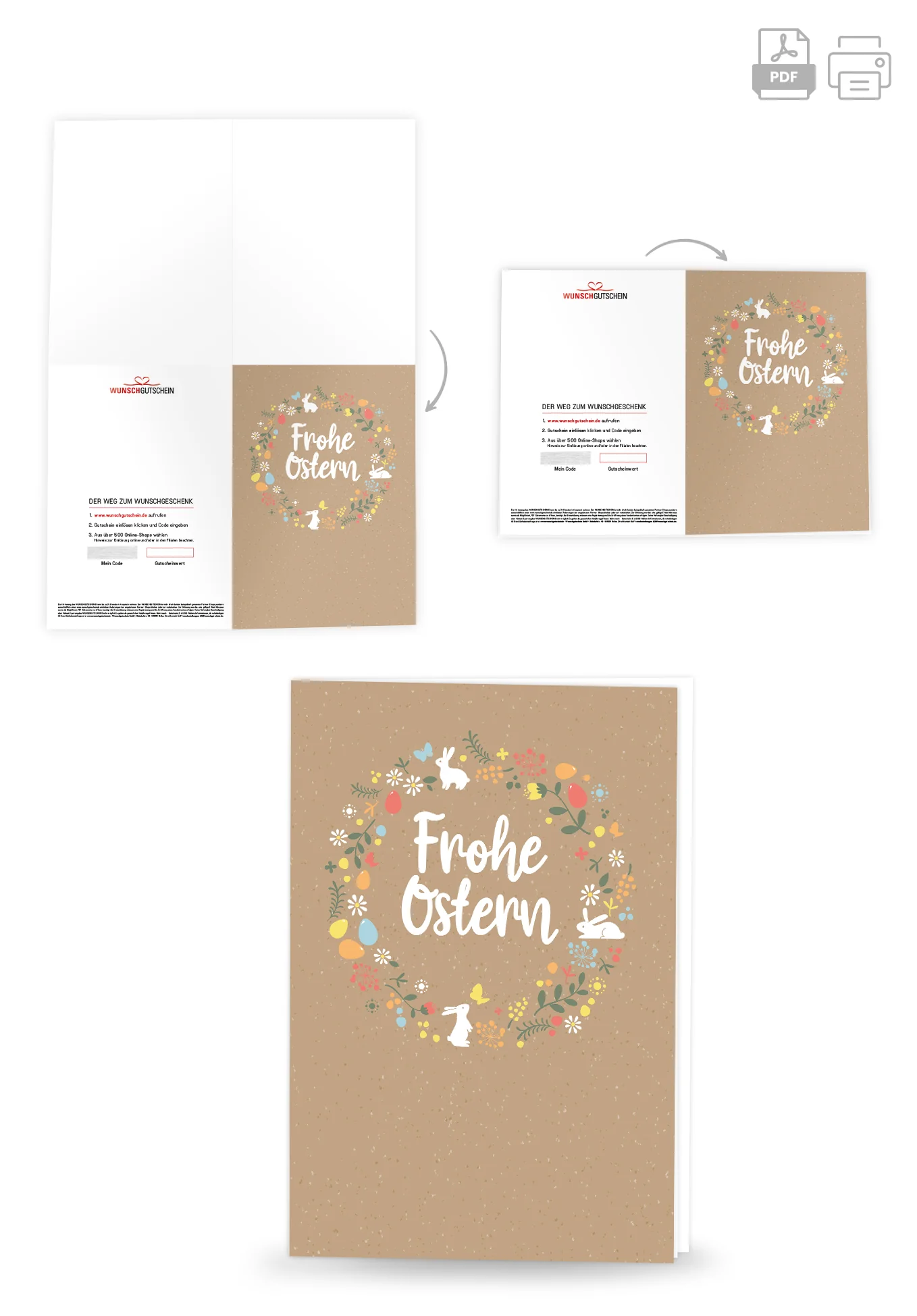 Frohe Ostern - Kranz Beige - Image 4