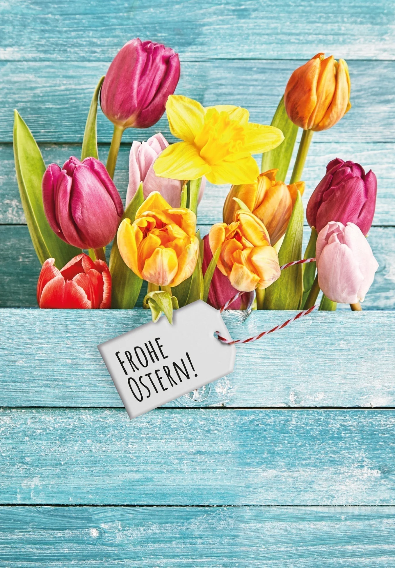 Frohe Ostern - Tulpen Holz - Image 2