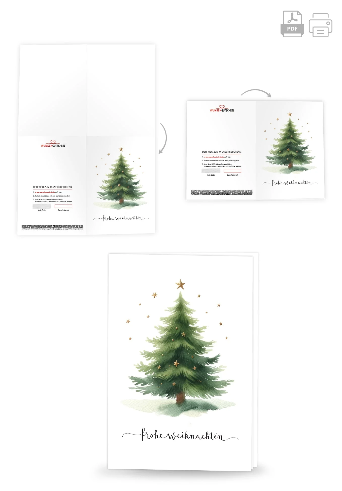 Frohe Weihnachen - Tannenbaum Sterne PDF - Image 4