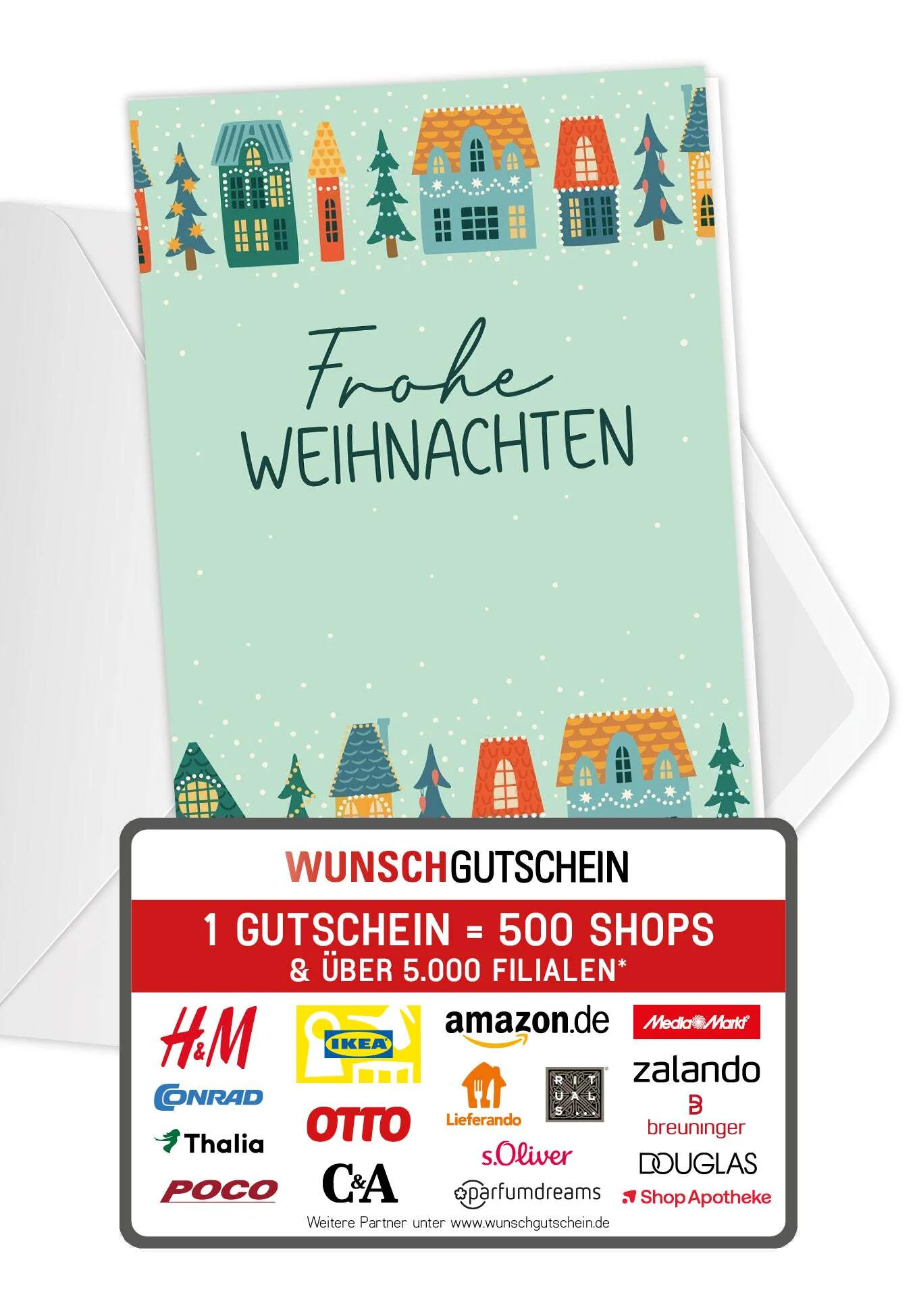 Frohe Weihnachten - Häuser