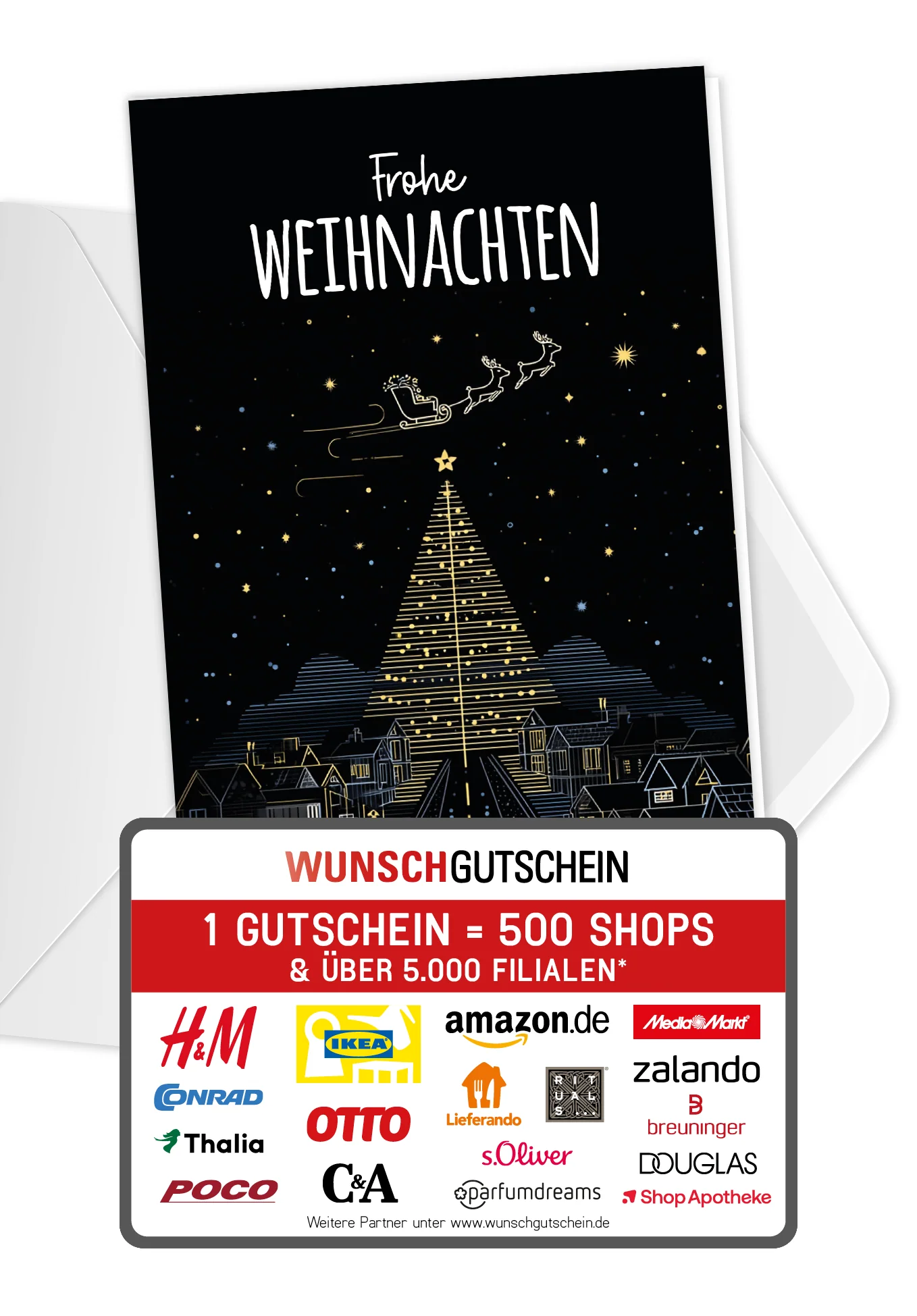 Frohe Weihnachten - Stadt Tannenbaum PDF