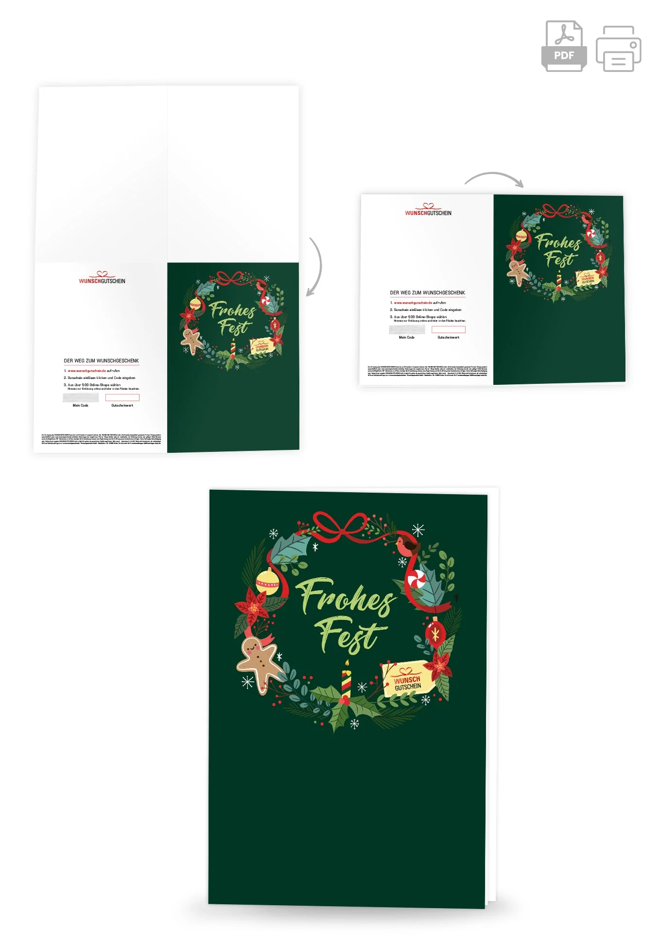 Frohes Fest - Kranz Grün PDF - Image 4