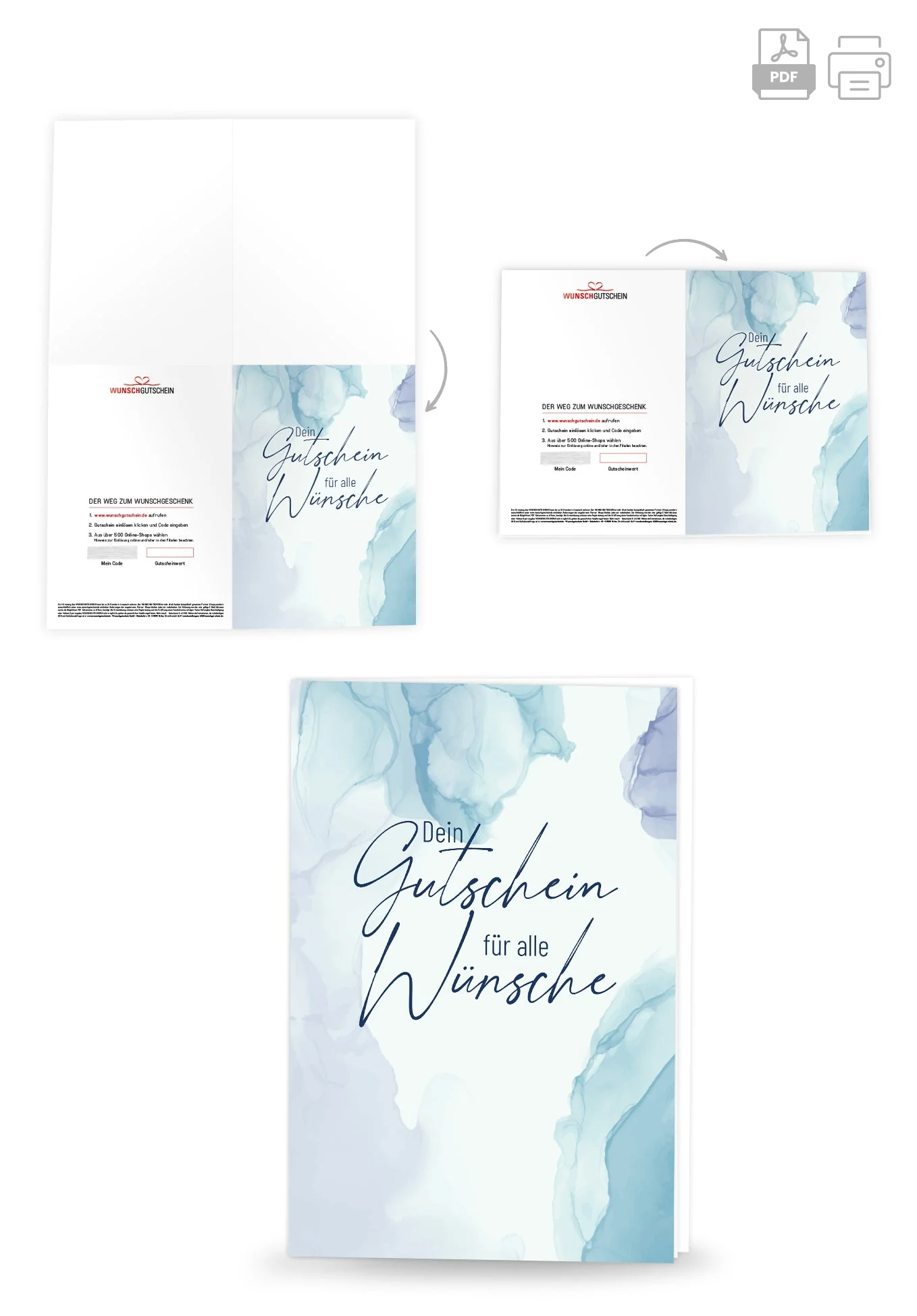 Für alle Wünsche - Aquarell Blau PDF - Image 4