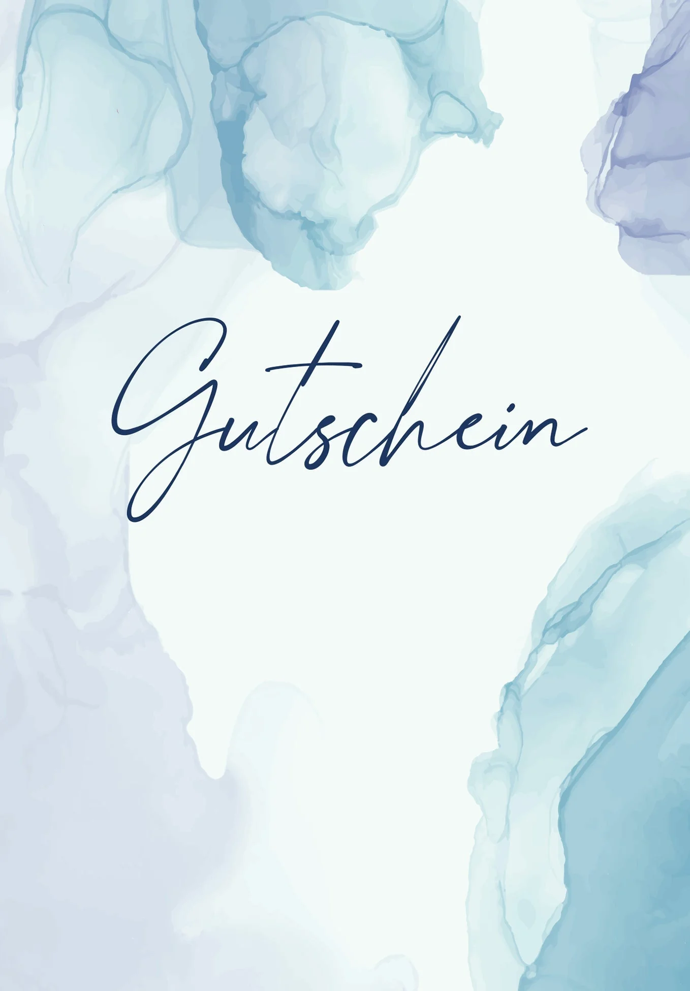 Gutschein - Aquarell Blau - Image 2