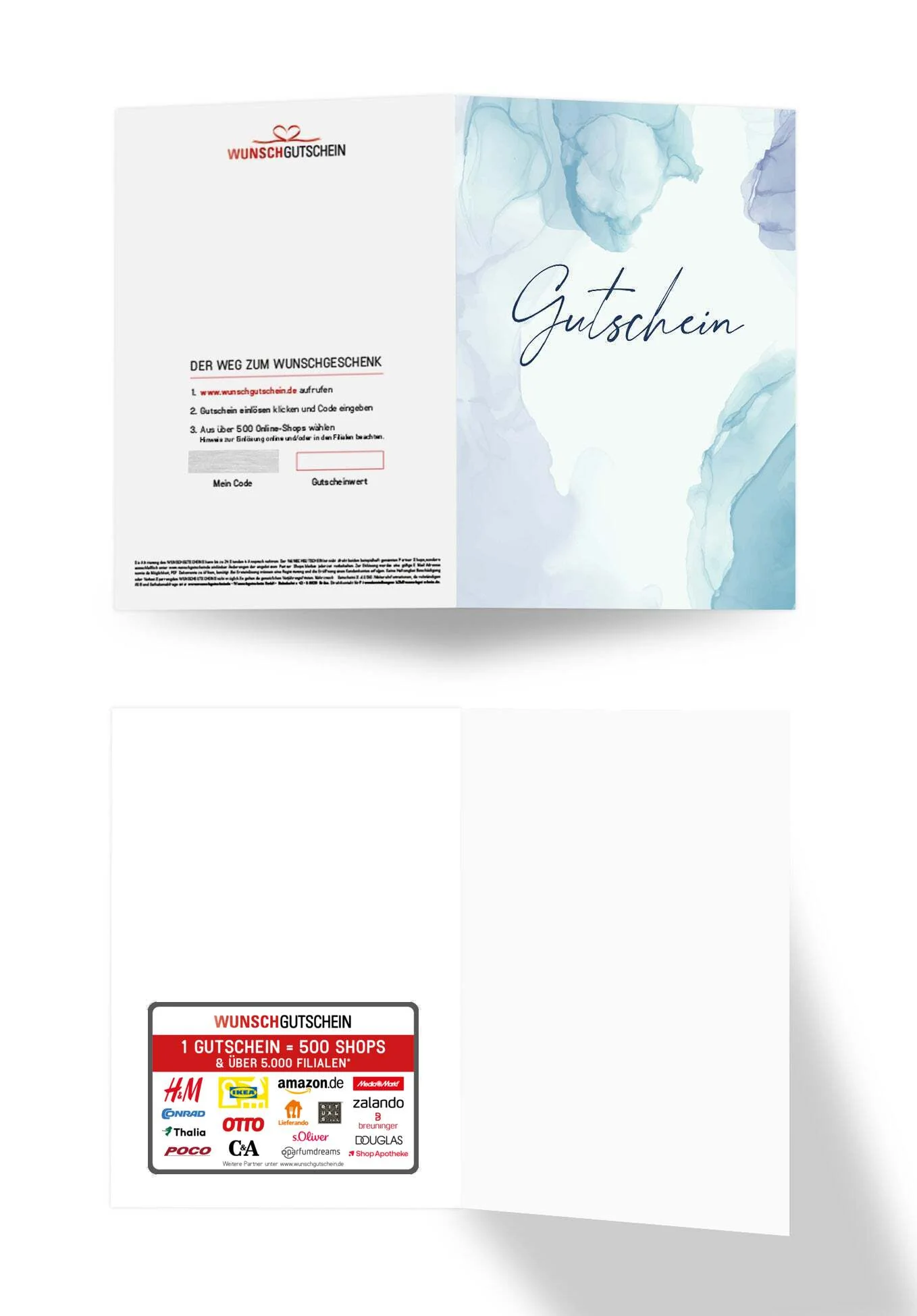 Gutschein - Aquarell Blau PDF - Image 3