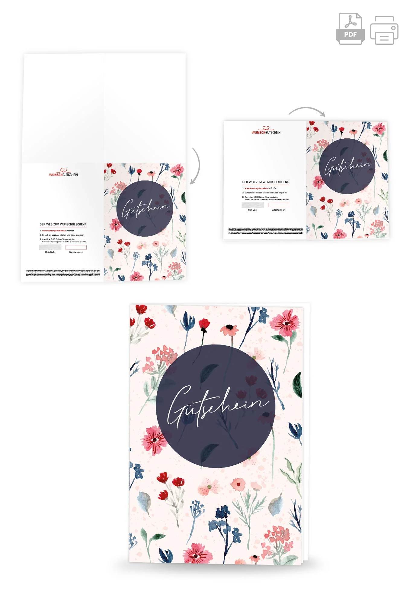 Gutschein - Blumen Blau PDF - Image 4