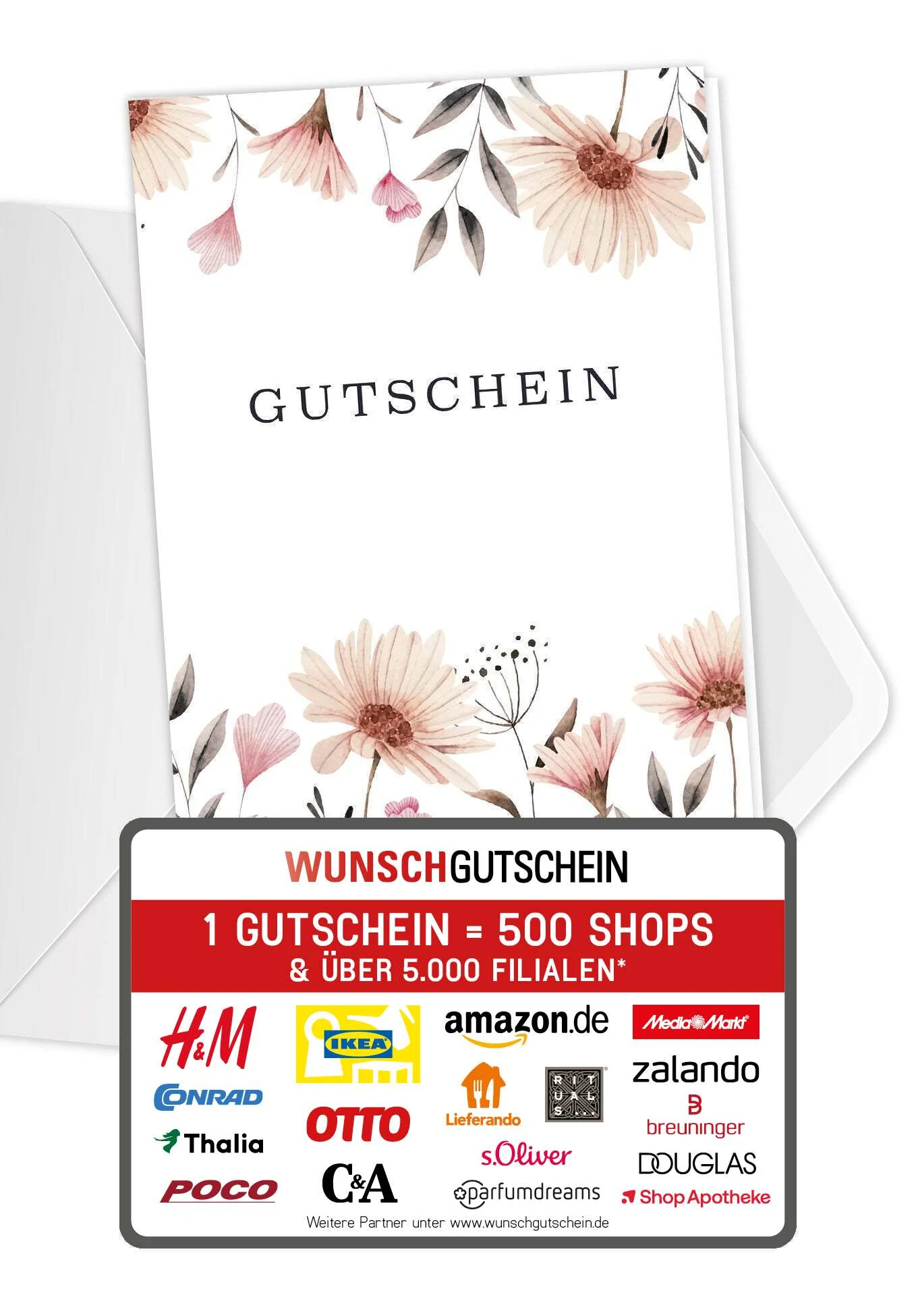 Gutschein - Blumen Weiß