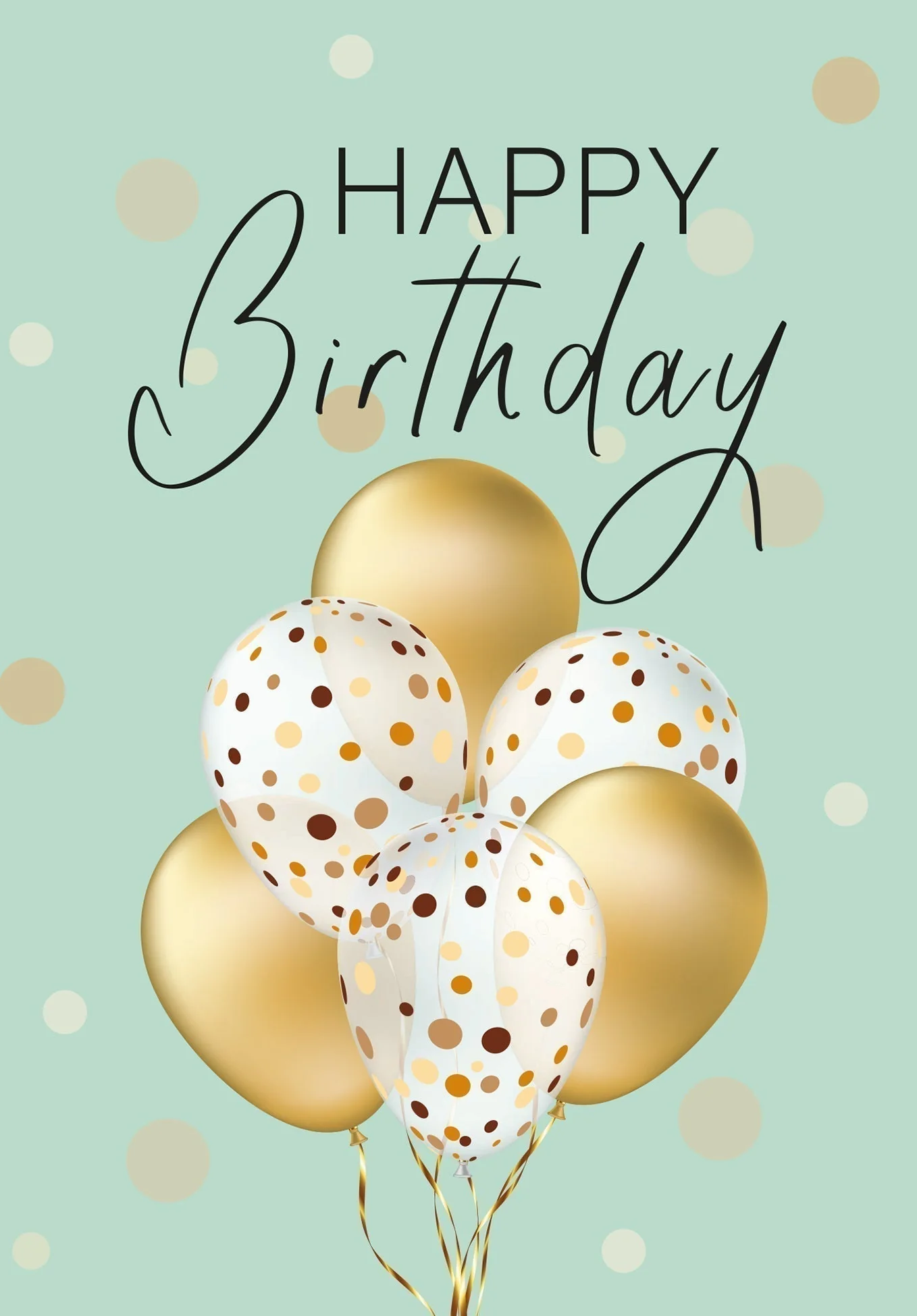 Happy Birthday - Ballons Gold - Image 2