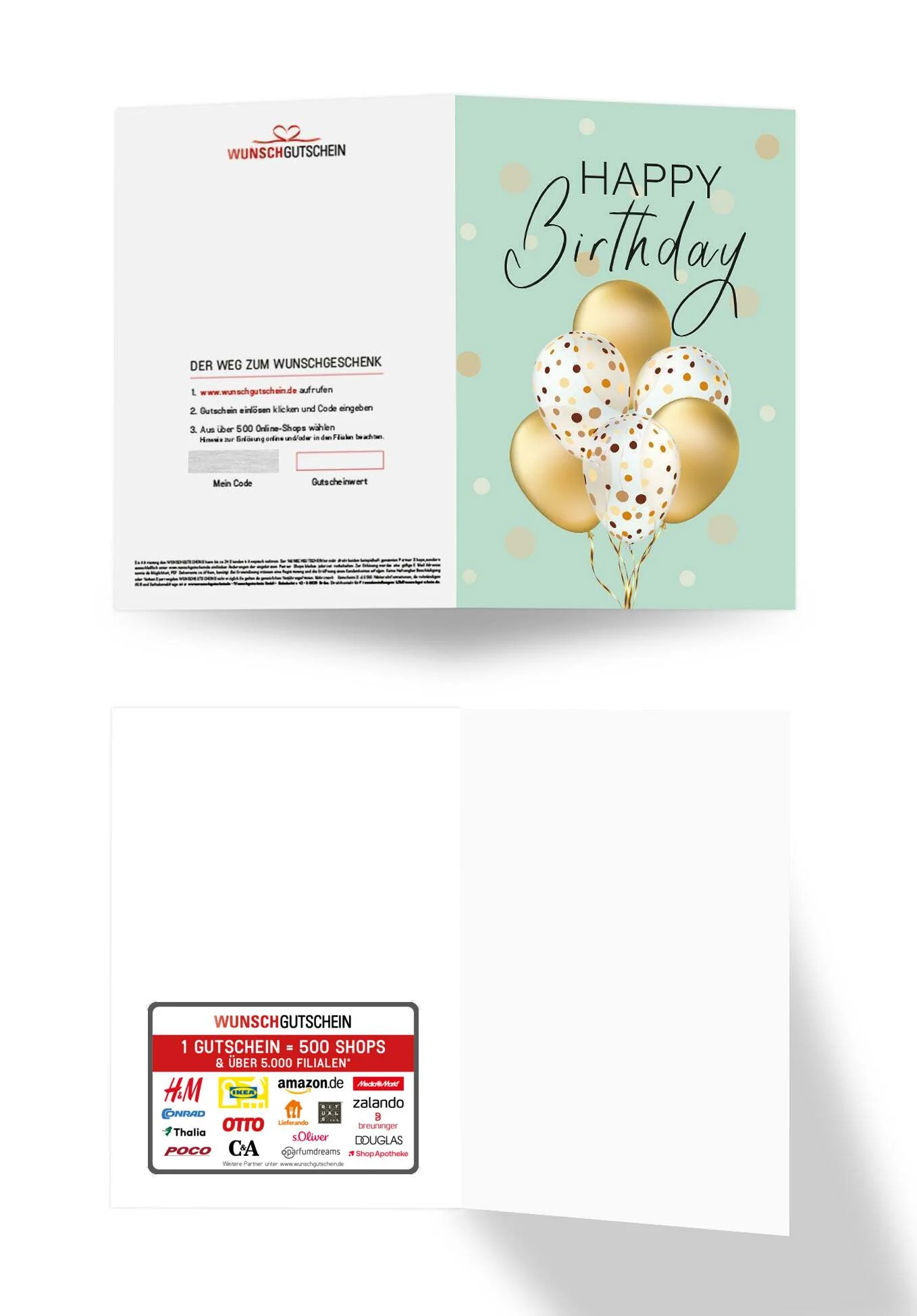 Happy Birthday - Ballons Gold - Image 3