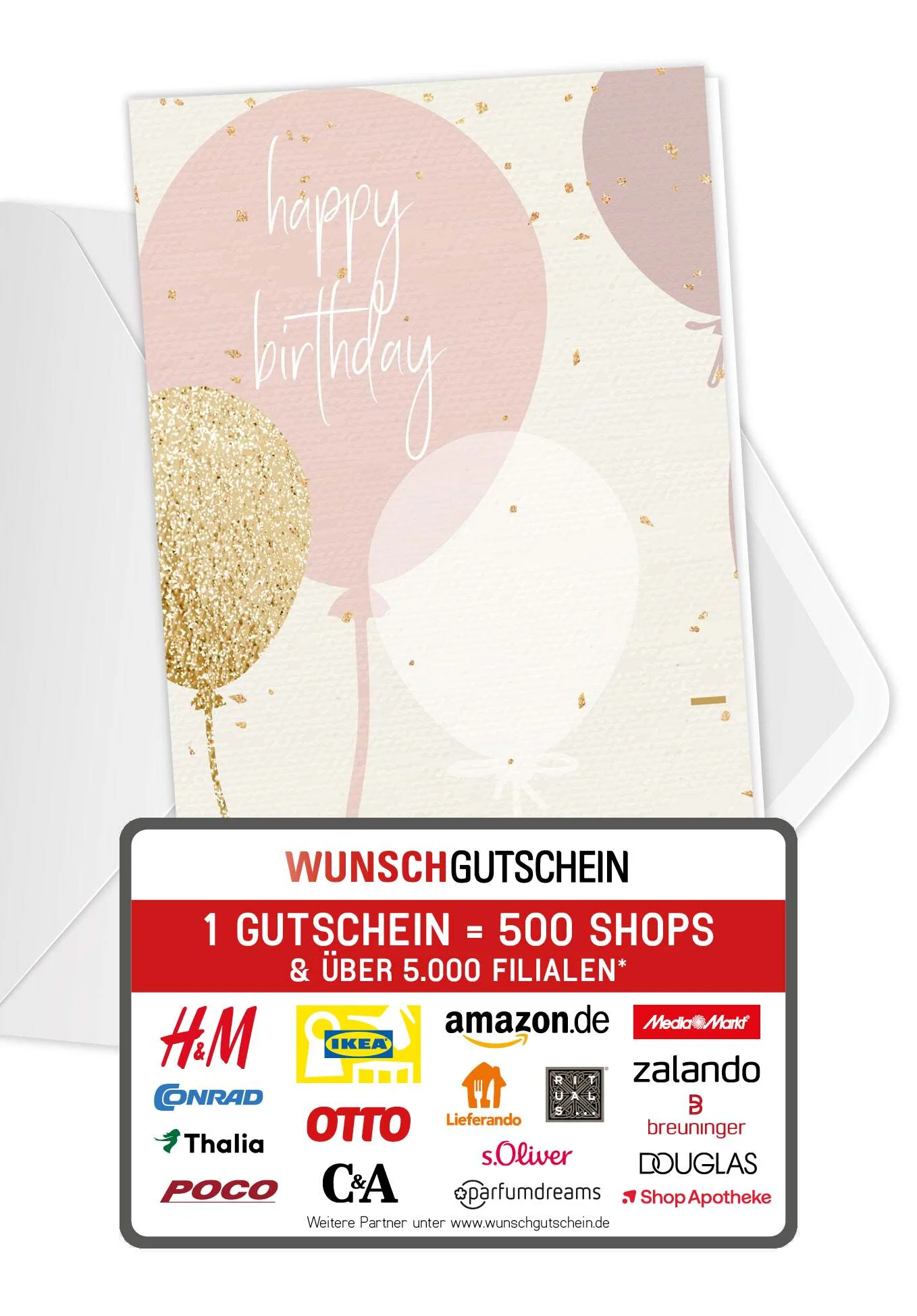 Happy Birthday - Ballons Rosa PDF