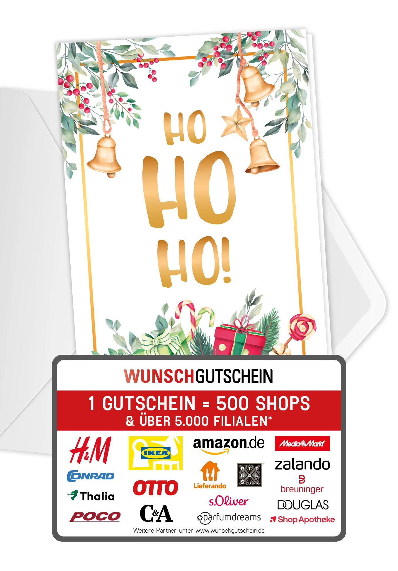 Ho Ho Ho - Zweige Aquarell PDF
