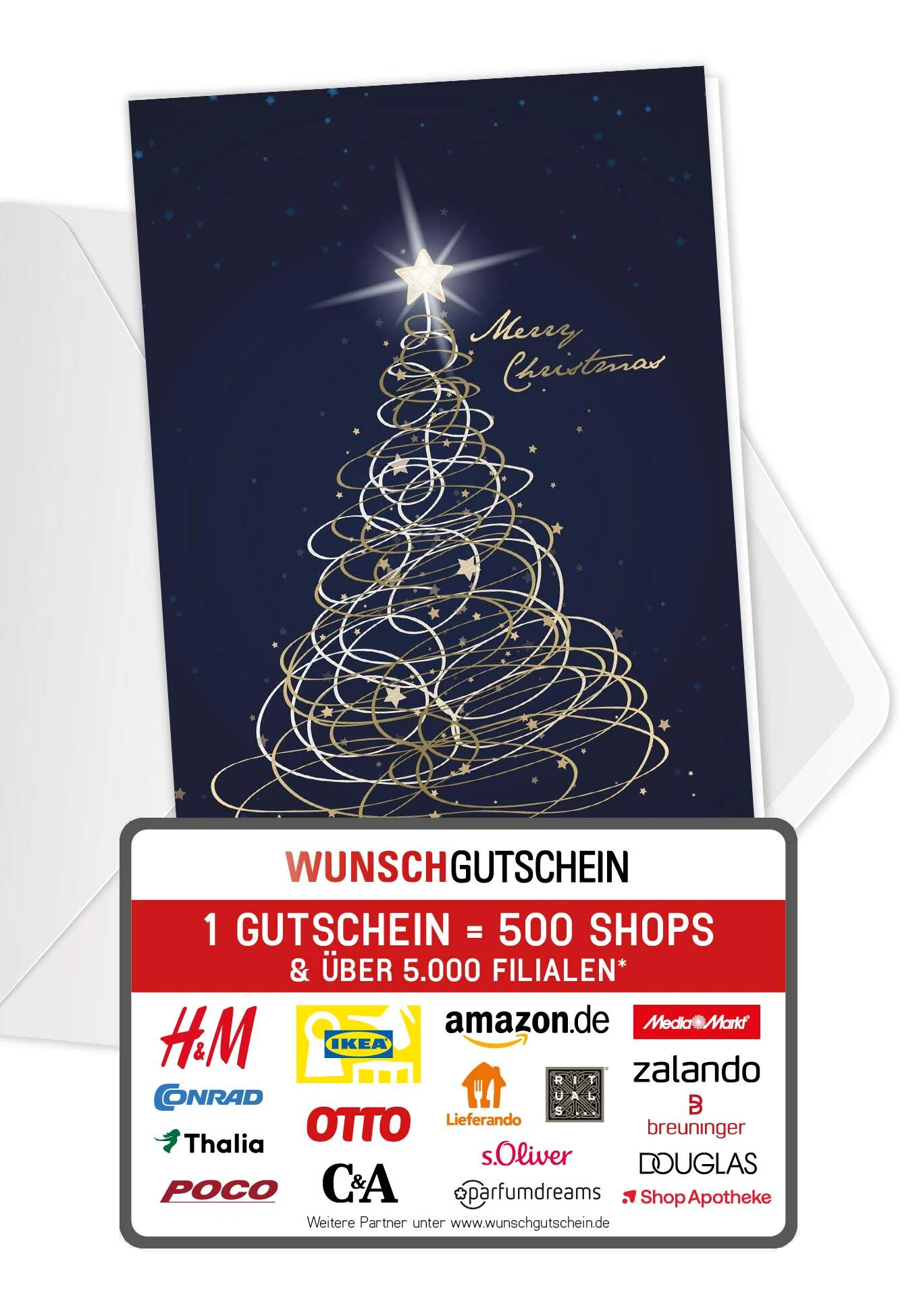 Merry Christmas - Tannenbaum Blau