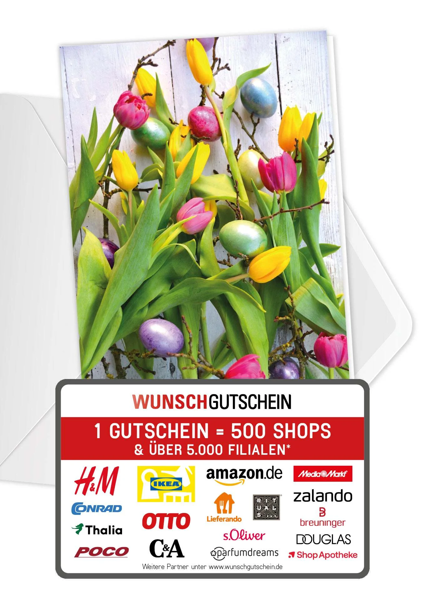 Tulpen mit Ostereier