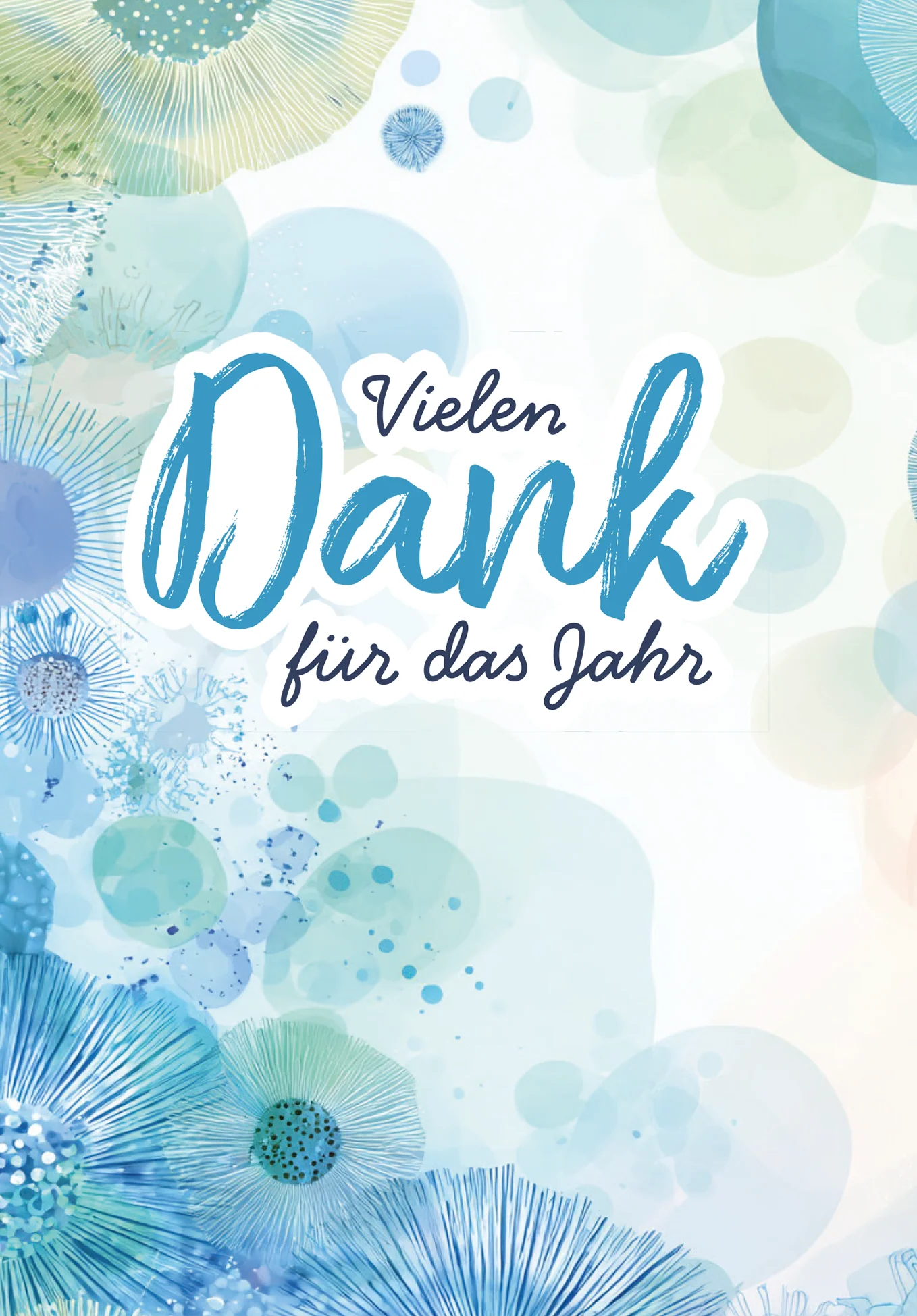 Vielen Dank für das Jahr - Elemente Blau Grün PDF - Image 2